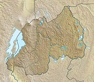 Location of the lake in Rwanda.