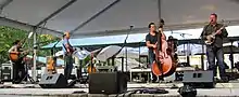 The band performing at a festival in Farmington, Utah.
