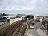 Ryde Esplanade railway station with one platform in use and other out of use. Ryde, Isle of Wight, Hampshire, England, U.K.