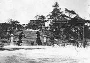 A Shinto shrine formerly in the park (c. 1930)