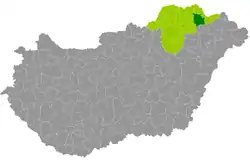 Sárospatak District within Hungary and Borsod-Abaúj-Zemplén County.
