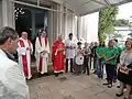 Bishop Ruffinoni celebrates the 140th year foundation of São Romédio Community, 20 April 2016.