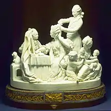 Table centerpiece of Sevres porcelain by Louis-Simon Boizot (1775)