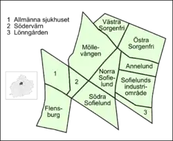 Södra Innerstaden's neighbourhoods