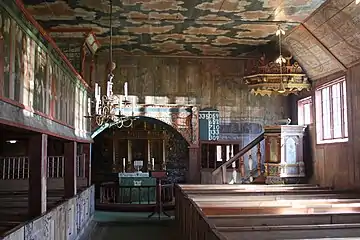 Interior, looking to the front
