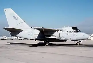 An S-3A Viking of VS-35 at NAS North Island in 1986.
