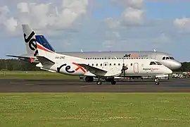 REX SAAB 340 at Ballina Byron Gateway Airport.