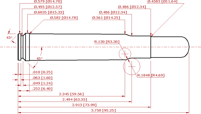 460 Weatherby Magnum Cartridge Schematic