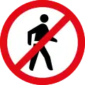 Pedestrians prohibited