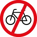 Cyclists prohibited