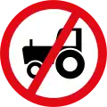 Agricultural vehicles prohibited