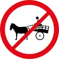 No animal-drawn vehicles