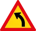 Curve to left