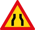 Road narrows