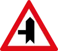 Side road junction to left