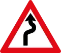 Winding road To left