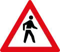 Pedestrians ahead