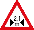 Width restriction ahead