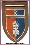 SADF 81 Armoured Brigade Headquarters Flash