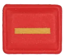 SANDF - Embossed Good Conduct Badge - SA Army - SA Army Band Uniform - National Flag Red with Gold Stripes - Level I