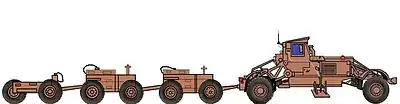 SANDF Meerkat with mine detonation trailers