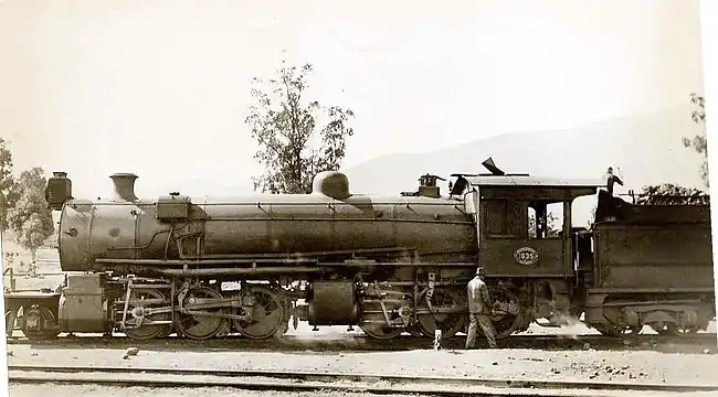 No. 1635 in service as banking engine at De Doorns, c. 1930