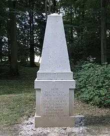 South African Brigade HQ location memorial in Delville Wood.