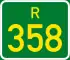 Regional route R358 shield