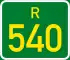 Regional route R540 shield
