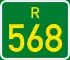 Regional route R568 shield
