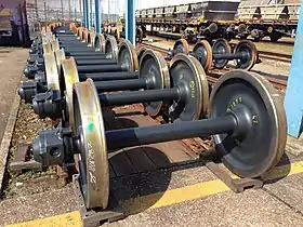 Swiss Federal Railways wheelsets with fitted journals