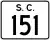 South Carolina Highway 151 Alternate marker