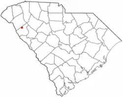 Location of Antreville, South Carolina