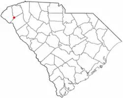 Location of Clemson, South Carolina