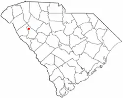 Location of Cokesbury, South Carolina