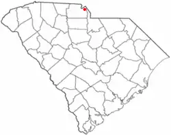 Location of Fort Mill in the state of South Carolina.
