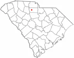 Location of Gayle Mill, South Carolina