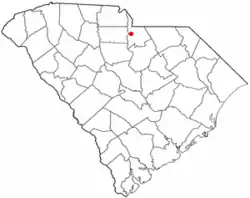 Location of Irwin, South Carolina