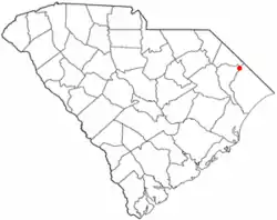 Location of Nichols in South Carolina