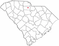 Location of Richburg, South Carolina