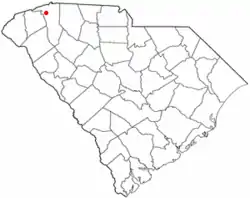 Location of Slater-Marietta, South Carolina