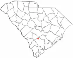 Location of Smoaks, South Carolina