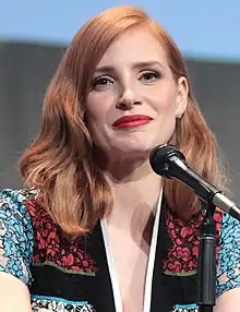 Photo of Jessica Chastain at the 2015 San Diego Comic-Con.