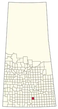 Location of the RM of Elmsthorpe No. 100 in Saskatchewan