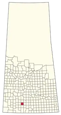 Location of the RM of Glen Bain No. 105 in Saskatchewan