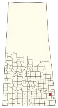 Location of the RM of Silverwood No. 123 in Saskatchewan