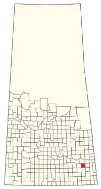 Location of the RM of Kingsley No. 124 in Saskatchewan