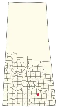 Location of the RM of Lajord No. 128 in Saskatchewan