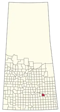 Location of the RM of Indian Head No. 156 in Saskatchewan