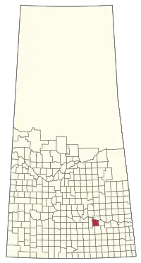 Location of the RM of South Qu'Appelle No. 157 in Saskatchewan